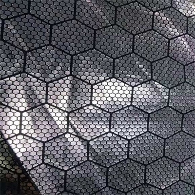 固体65GSMポリエステル タフタの生地290tの熱い銀ぱく