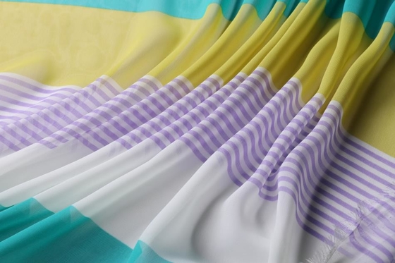 75gsm 75dはポリエステル生地57&quot;を女性の服のための多シフォン模造した