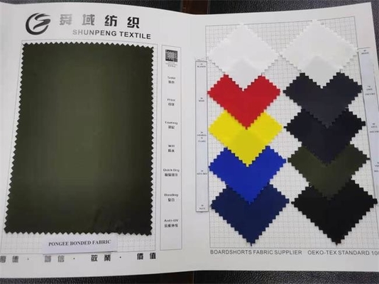 140gsmはSoftshellポリエステル平野を印刷したジャケットのための生地を結んだ